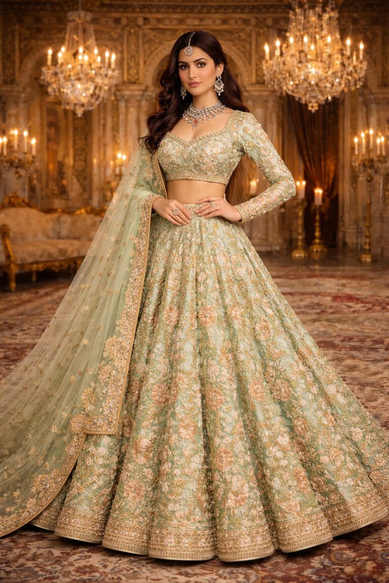 elegant elegance in mint green attire