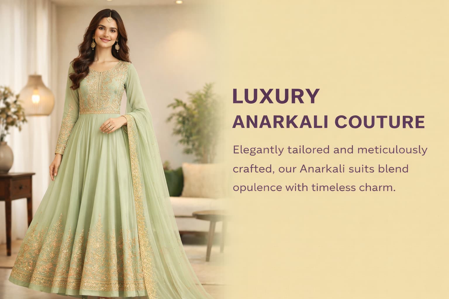 luxury anarkali couture elegance