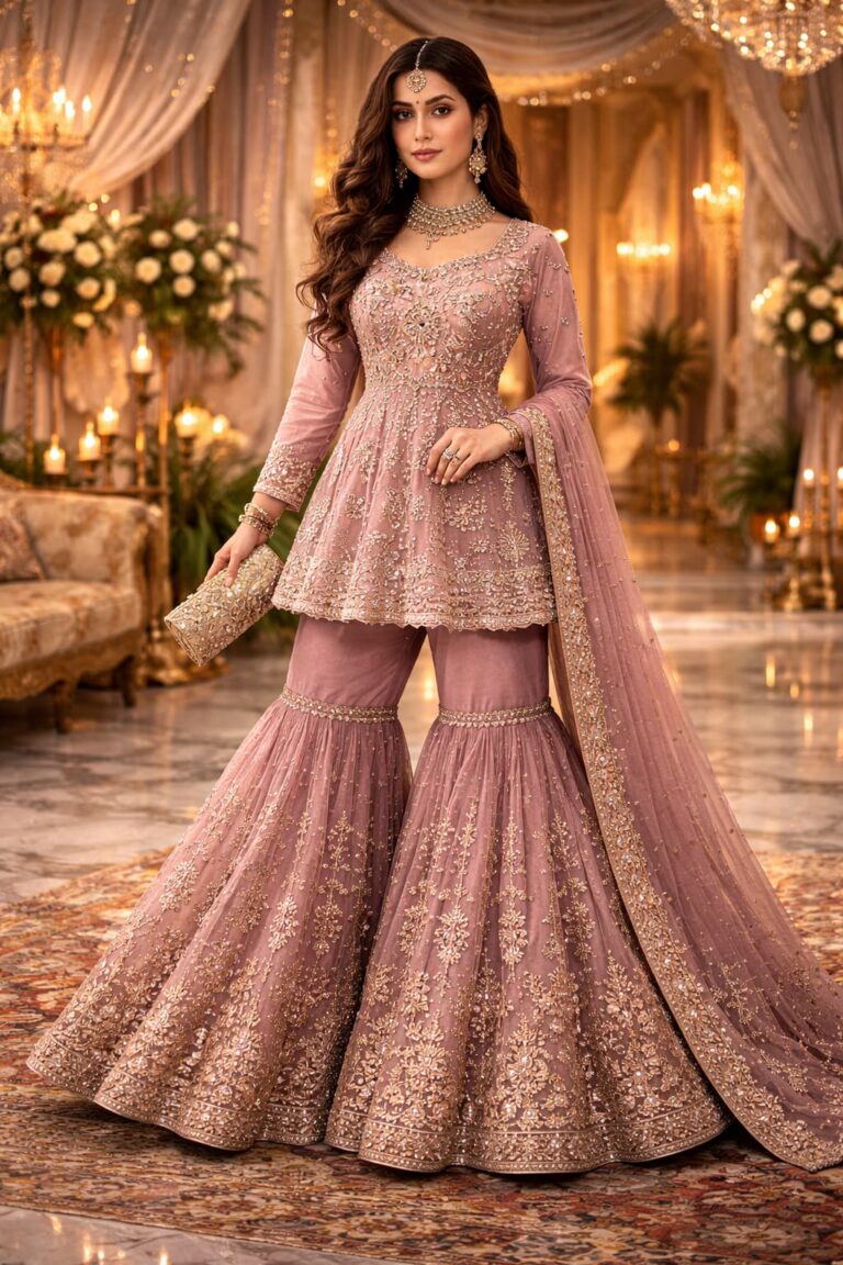 regal elegance in mauve and gold