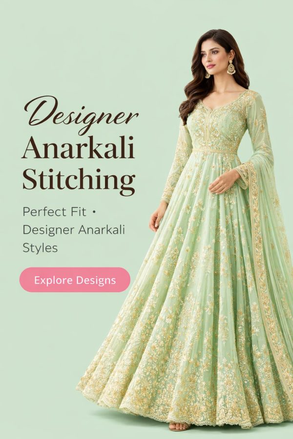 designer anarkali stitching category banner
